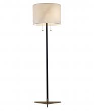  JFL123HL-AB - Floor Lamp Antique Brass & Black